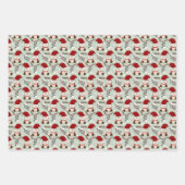 Weihnachtsbärenwrapping Paper Set 3 Geschenkpapier Set (Vorderseite)