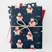 Weihnachtsbärenwrapping Sheet Set 3 Geschenkpapier Set (Beispiel)