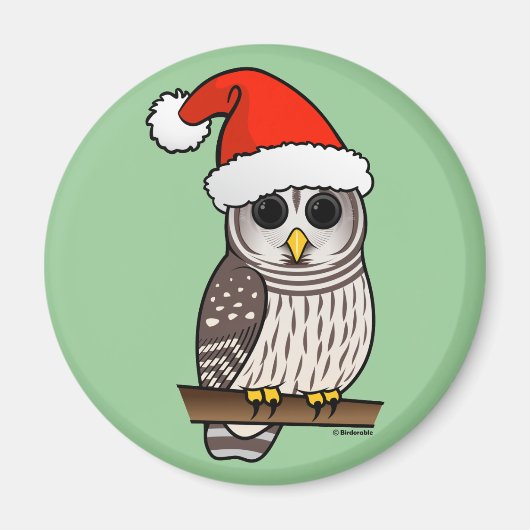 Weihnachtsbarot Owl Santa Magnet (Vorne)