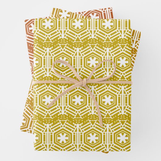 Weihnachtsbarsch-Bronzeflocken Vintag Geschenkpapier Set (Beispiel)