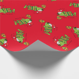 Weihnachtsbarsch Fischen Niedlicher Cartoon Geschenkpapier