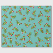 Weihnachtsbarsch Fischen Niedlicher Cartoon Geschenkpapier (Flach)