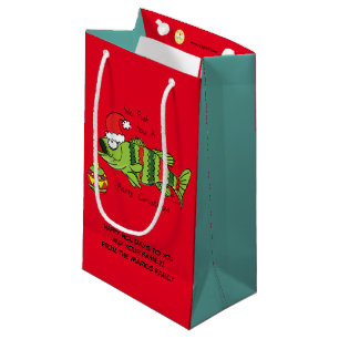 Weihnachtsbarsch Fischen Niedlicher Cartoon Kleine Geschenktüte