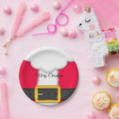 Weihnachtsbart, Roter Weihnachtsmann, Anzug Pappteller (Party)