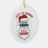 Weihnachtsbart Weihnachtsmann Bartete Lass es wach Keramik Ornament (Rechts)