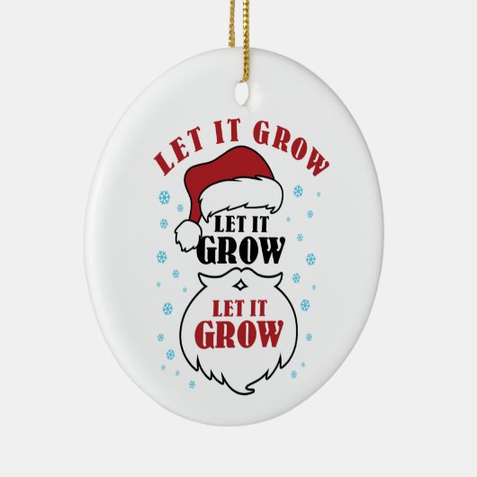 Weihnachtsbart Weihnachtsmann Bartete Lass es wach Keramik Ornament (Rechts)