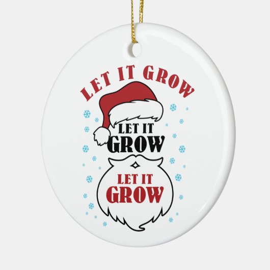 Weihnachtsbart Weihnachtsmann Bartete Lass es wach Keramik Ornament (Links)