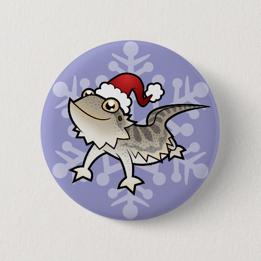 Weihnachtsbärtiger Drache/Rankins Drache Button (Vorderseite)