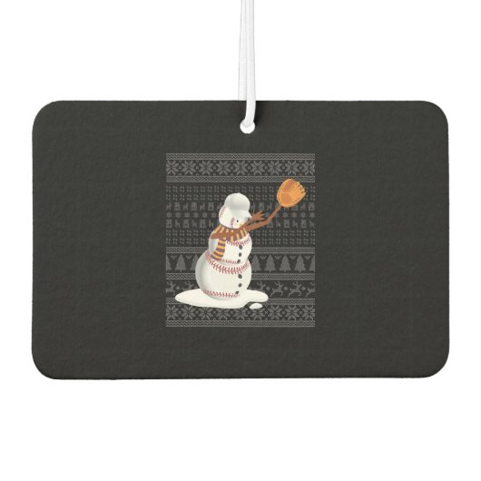 WeihnachtsBaseball 3 Autolufterfrischer (Vorderseite)