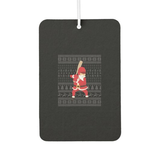 WeihnachtsBaseball 4 Autolufterfrischer (Vorderseite)