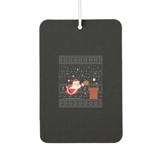 WeihnachtsBaseball 7 Autolufterfrischer (Vorderseite)