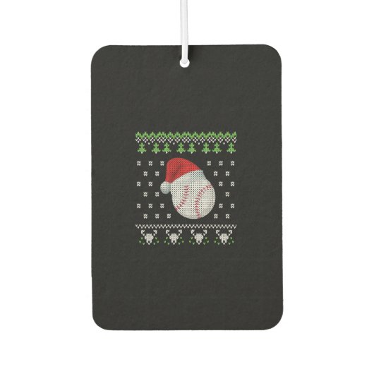 WeihnachtsBaseball Autolufterfrischer (Vorderseite)