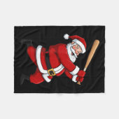 WeihnachtsBaseball Batter Weihnachtsfeier Weihnach Fleecedecke (Vorderseite (Horizontal))