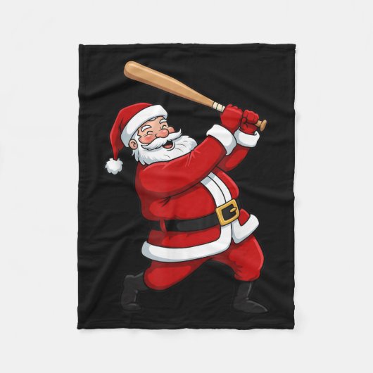 WeihnachtsBaseball Batter Weihnachtsfeier Weihnach Fleecedecke (Vorderseite)