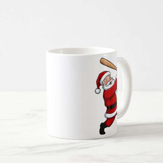 WeihnachtsBaseball Batter Weihnachtsfeier Weihnach Kaffeetasse (VorderseiteRechts)