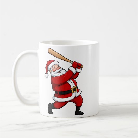WeihnachtsBaseball Batter Weihnachtsfeier Weihnach Kaffeetasse (Links)