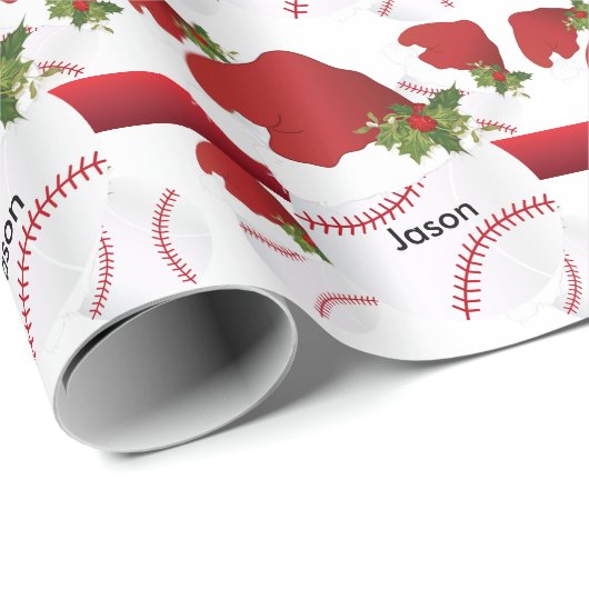 WeihnachtsBaseball | DIY Text Geschenkpapier (Rolleneckpunkt)