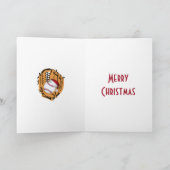 WeihnachtsBaseball Feiertagskarte (Innenseite)