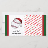 WeihnachtsBaseball Feiertagskarte (Vorderseite)