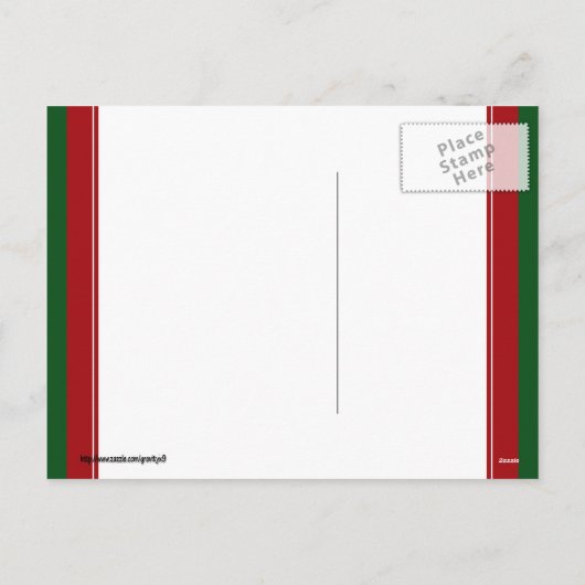 WeihnachtsBaseball Feiertagspostkarte (Rückseite)