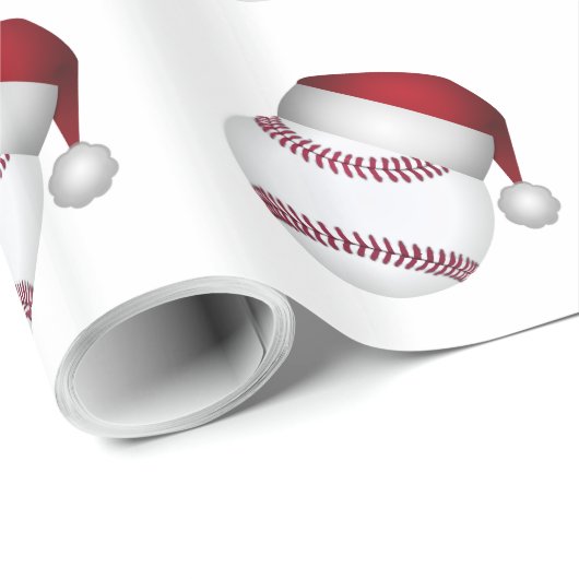 WeihnachtsBaseball Geschenkpapier (Rolleneckpunkt)