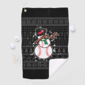 WeihnachtsBaseball Golfhandtuch (Insitu)