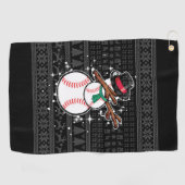 WeihnachtsBaseball Golfhandtuch (Horizontal)