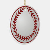 Weihnachtsbaseball Keramik Ornament (Rechts)