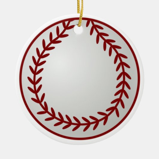 Weihnachtsbaseball Keramik Ornament (Vorne)