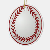 Weihnachtsbaseball Keramik Ornament (Links)
