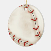 Weihnachtsbaseball Keramikornament (Links)
