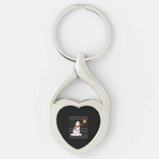 WeihnachtsBaseball Schlüsselanhänger (Vorderseite)