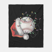 WeihnachtsBaseball-Spieler Fleecedecke (Vorderseite)