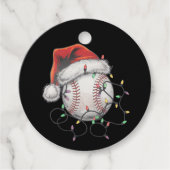 WeihnachtsBaseball-Spieler Geschenkanhänger (Vorderseite)