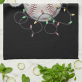 WeihnachtsBaseball-Spieler Geschirrtuch (Gefaltet)