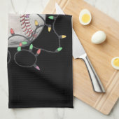 WeihnachtsBaseball-Spieler Geschirrtuch (Viertel Falte)