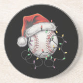 WeihnachtsBaseball-Spieler Getränkeuntersetzer (Vorne)