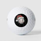 WeihnachtsBaseball-Spieler Golfball (Vorderseite)