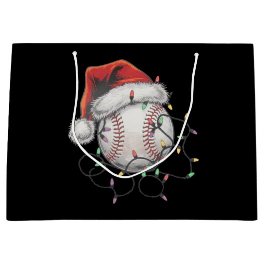 WeihnachtsBaseball-Spieler Große Geschenktüte (Vorderseite)