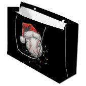 WeihnachtsBaseball-Spieler Große Geschenktüte (Vorderseite Schrägansicht)