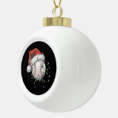 WeihnachtsBaseball-Spieler Keramik Kugel-Ornament (Rechts)