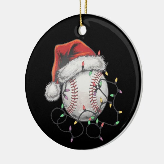 WeihnachtsBaseball-Spieler Keramik Ornament (Links)