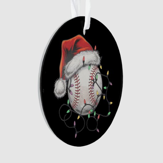 WeihnachtsBaseball-Spieler Ornament (Vorderseite)