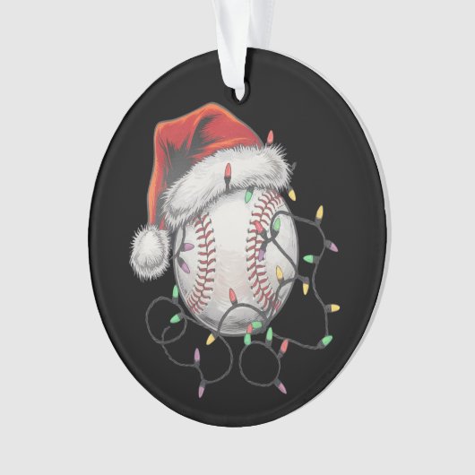 WeihnachtsBaseball-Spieler Ornament (Vorderseite)