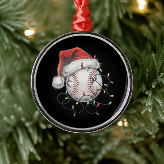 WeihnachtsBaseball-Spieler Ornament Aus Metall (Baum)