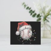 WeihnachtsBaseball-Spieler Postkarte (Stehend Vorderseite)