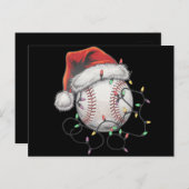 WeihnachtsBaseball-Spieler Postkarte (Vorne/Hinten)