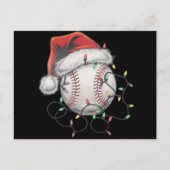 WeihnachtsBaseball-Spieler Postkarte (Vorderseite)