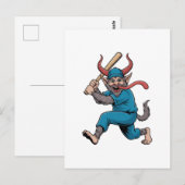 WeihnachtsBaseball-Spieler Postkarte (Vorne/Hinten)
