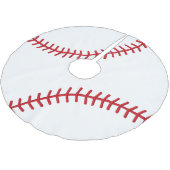 Weihnachtsbaseball-Sport-Liebhaber Polyester Weihnachtsbaumdecke (Schrägansicht)